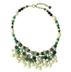 Dina Jeweled Pearl Statement Necklace