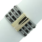 Demi Faux Leather and Leopard Magnetic Bracelet