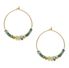 Mixed Bead Hoop Earrings