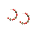 Natasha Glass Bead Hoop Earrings