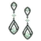 Crystal Oval Drop Earrings