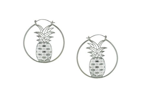 Andrea Pineapple Hoop Earrings