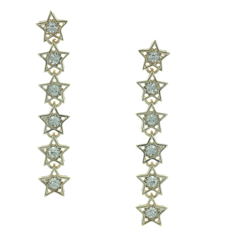 Kris Stacked Stars Drop Earrings