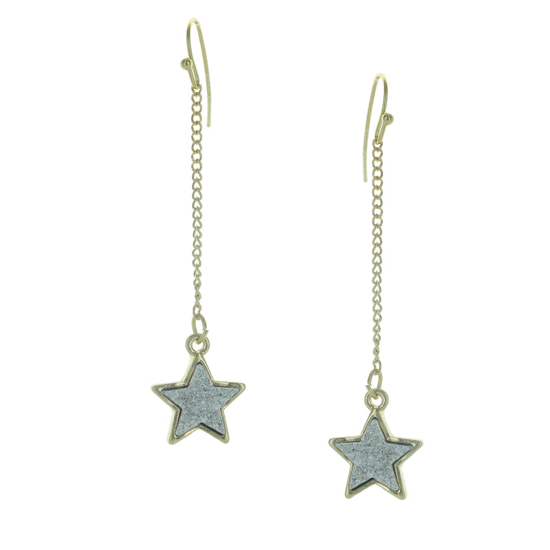 Ella Dangle Druzy Star Earrings