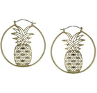 Andrea Pineapple Hoop Earrings