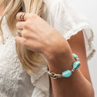 Kyra Stretch Link Bracelet With Stone Accent