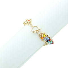 Dara Gold Plated Multi Color Bracelet