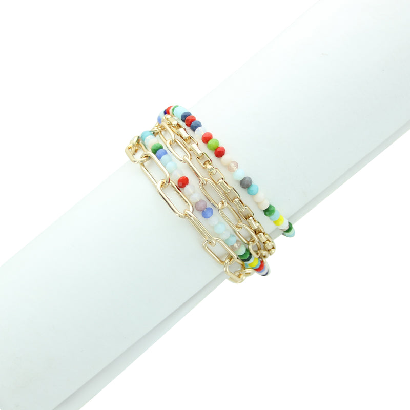 Dara Gold Plated Multi Color Bracelet