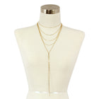 Sleek Multi-Layer Chain Y Necklace