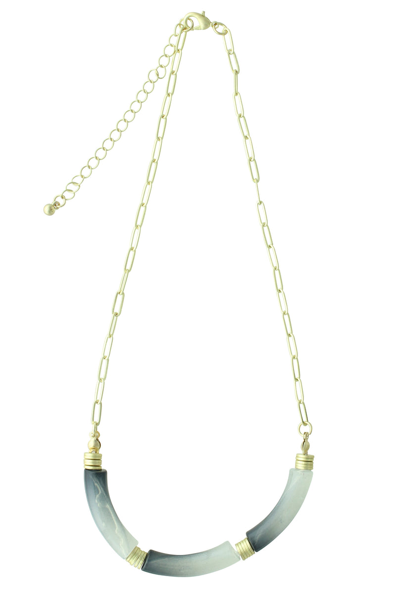 Olivia Welles Women's Jewelry Set: Lightweight Gold Plated Multicolor Organic Stone Necklace & Earrings – A Must-Have Neutral Statement Set - View #10