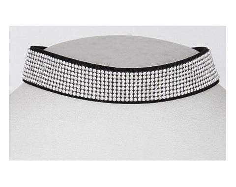 Crystal Covered Choker Necklace
