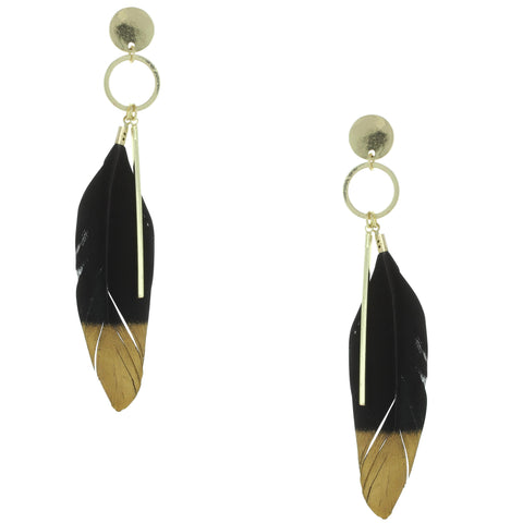 Gorissa Feather Drop Earrings