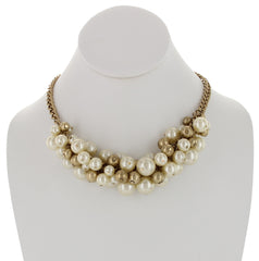 Cluster of Pearls Bib Necklace