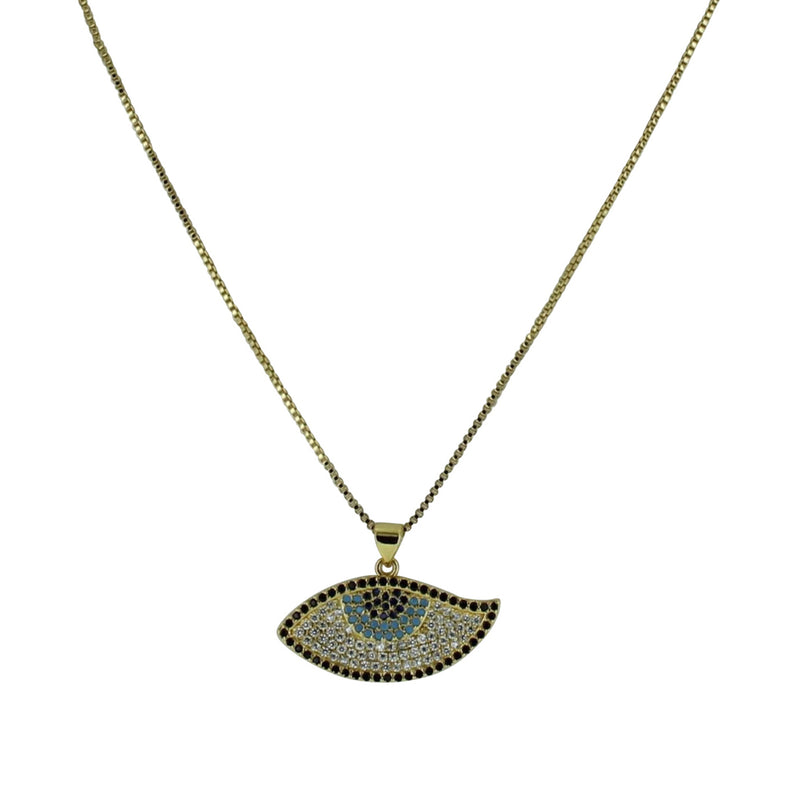 Deena Crystal Eye Necklace