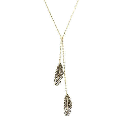 Delaney Feather Necklace